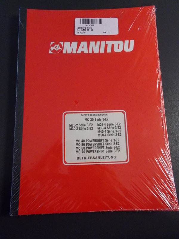 Bedienungsanleitung für MANITOU MC-Serien